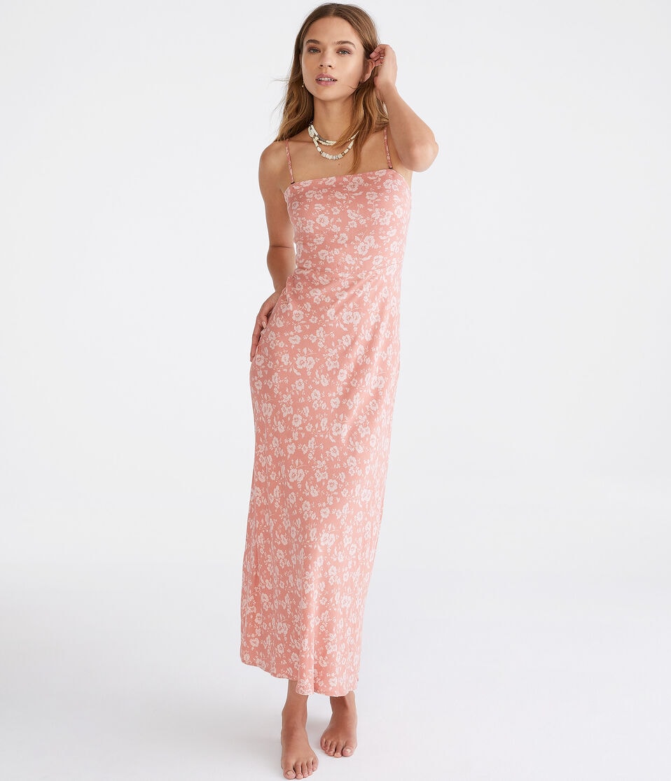 Floral Strapless Maxi Dress