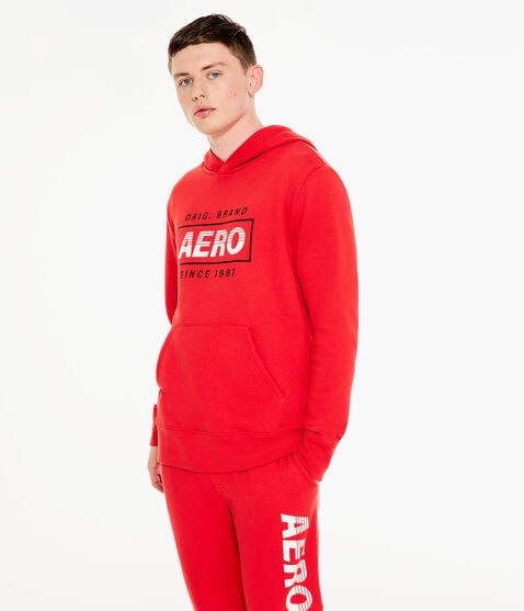Aero Original Brand Box Logo Pullover Hoodie Aero Original Brand Box Logo Pullover Hoodie
