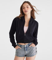 Cropped Full-Zip Hoodie