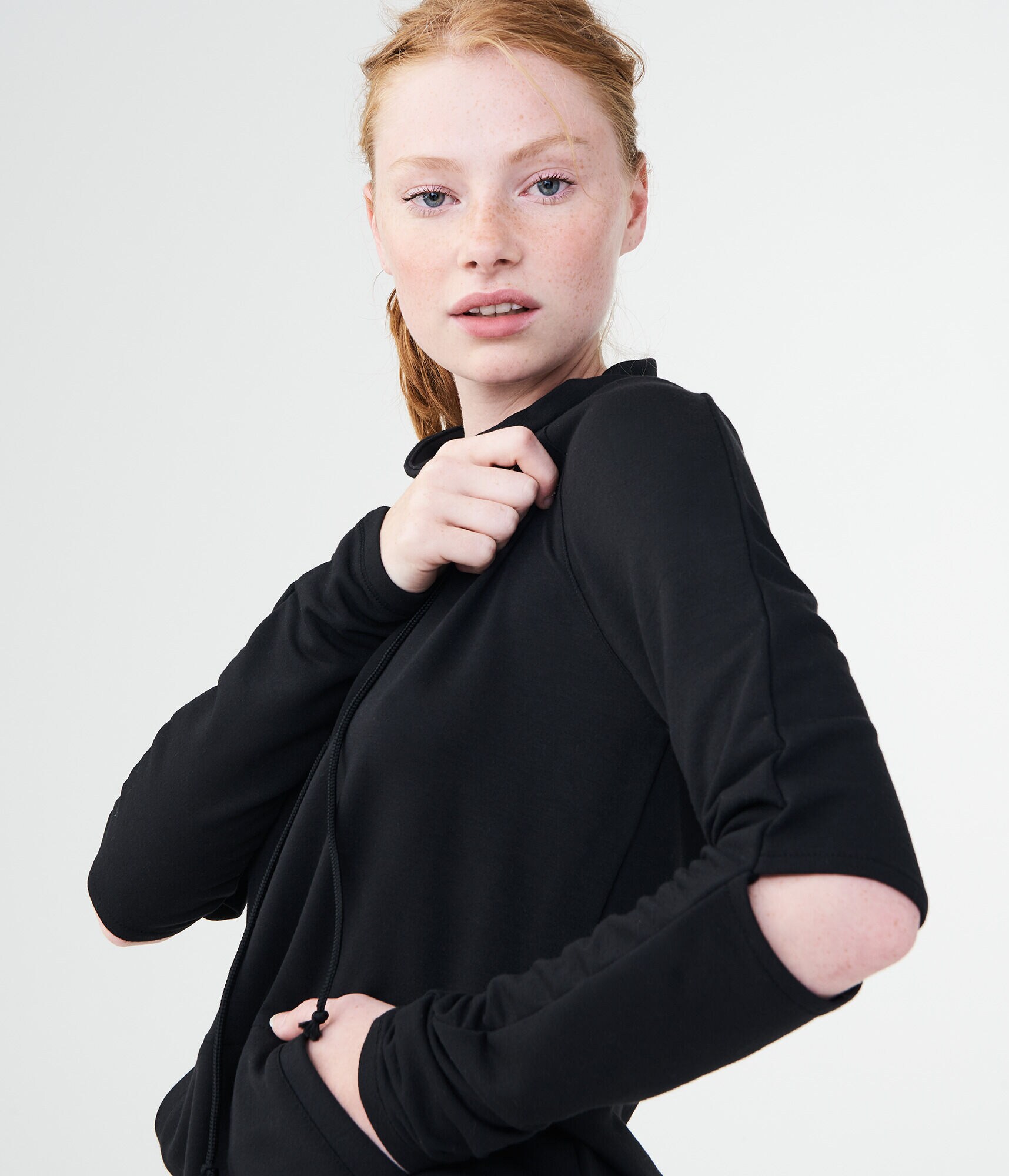 LLD Solid Longline Pullover Sweatshirt