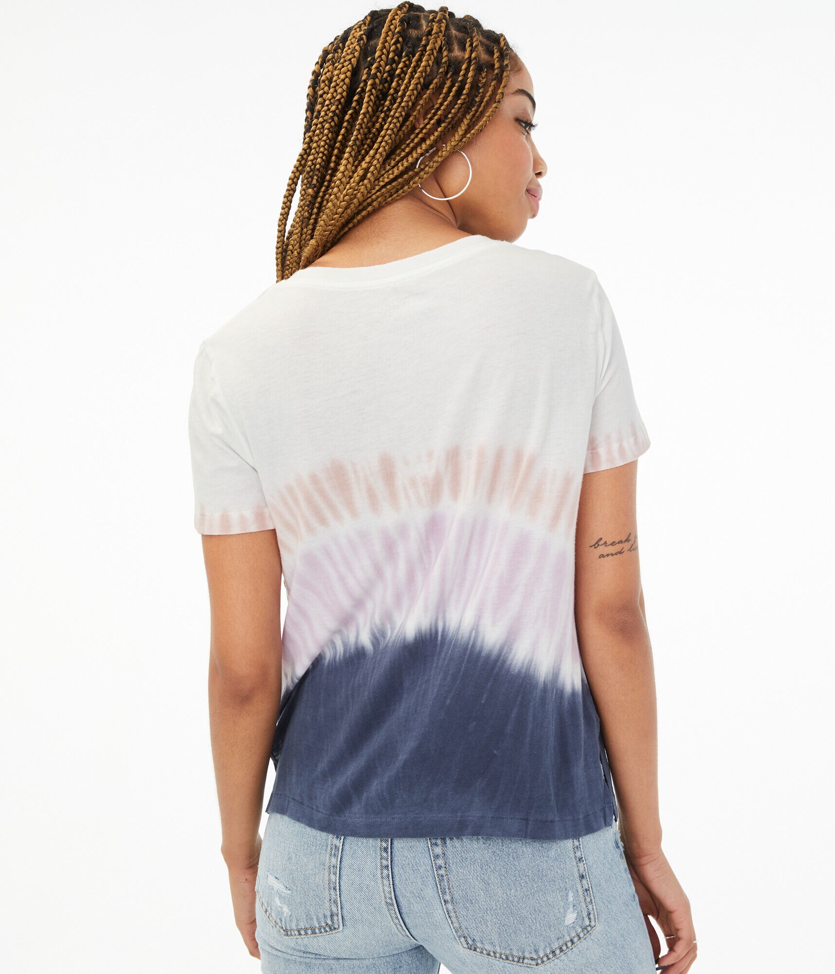Tie-Dye Cotton V-Neck Tee