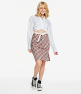 Long Sleeve Wrap-Tie Cropped Shirt