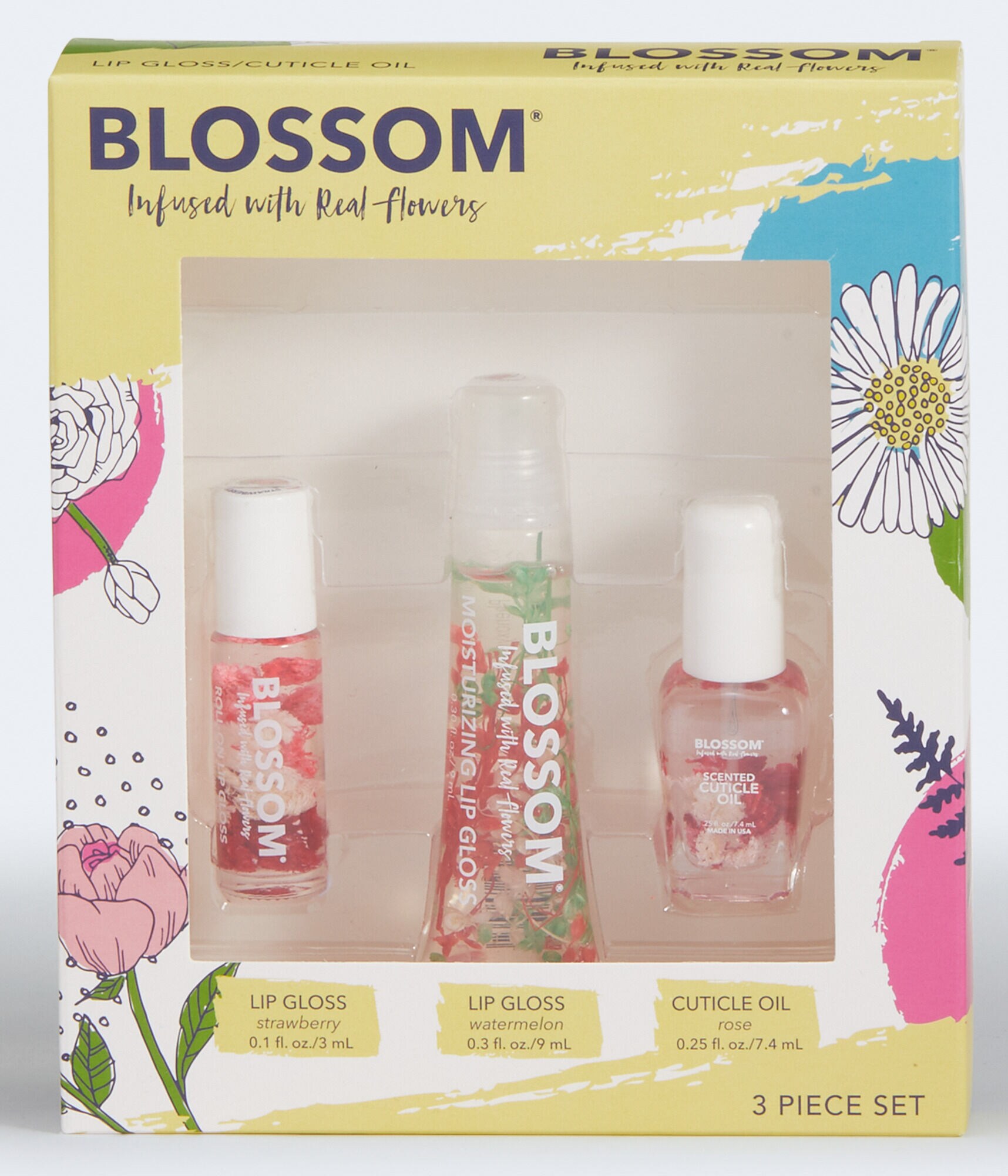 Blossom&reg; Lip Gloss &amp; Cuticle Oil 3-Piece Set