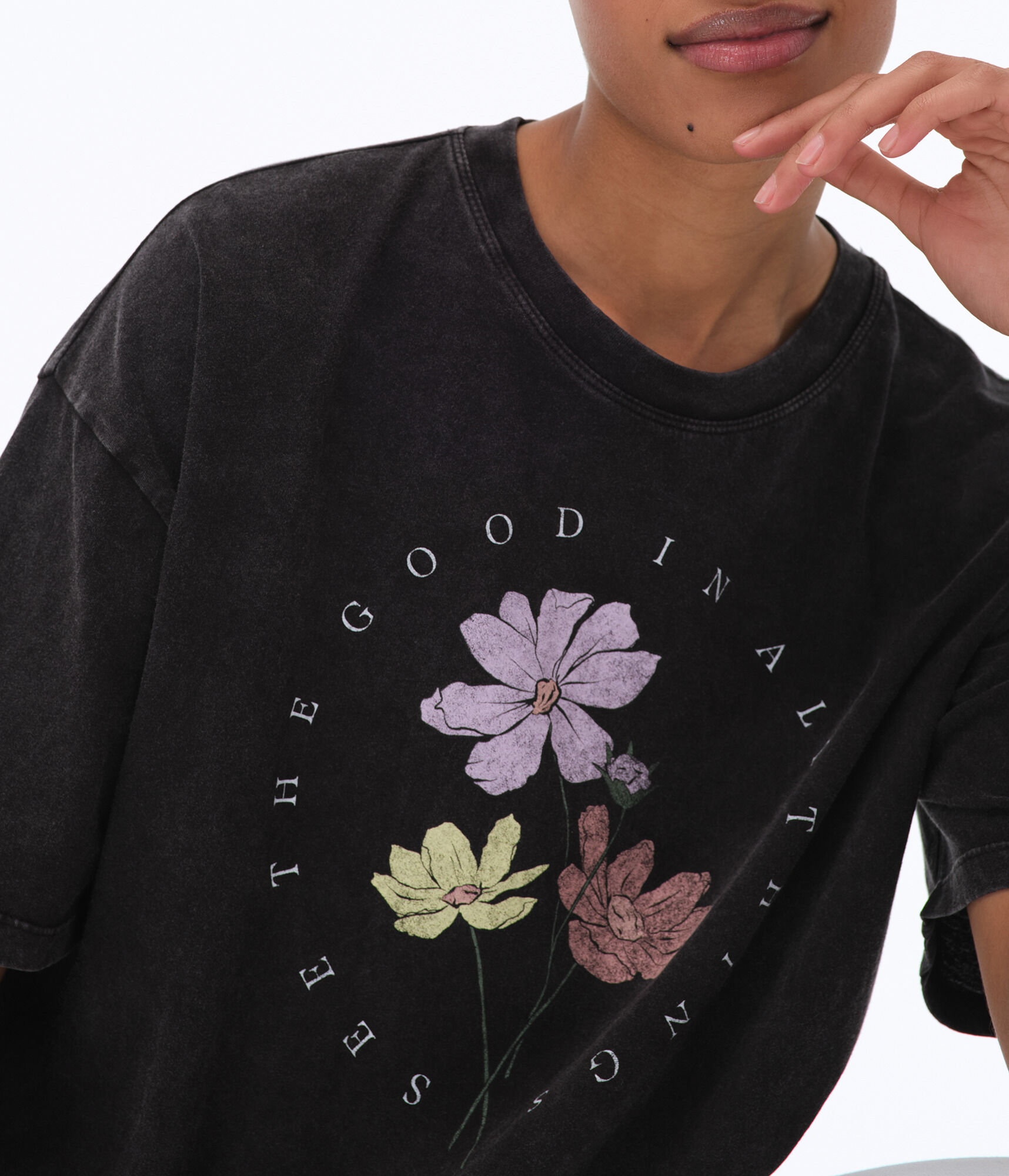 Acid Wash See The Good Boyfriend Graphic Tee