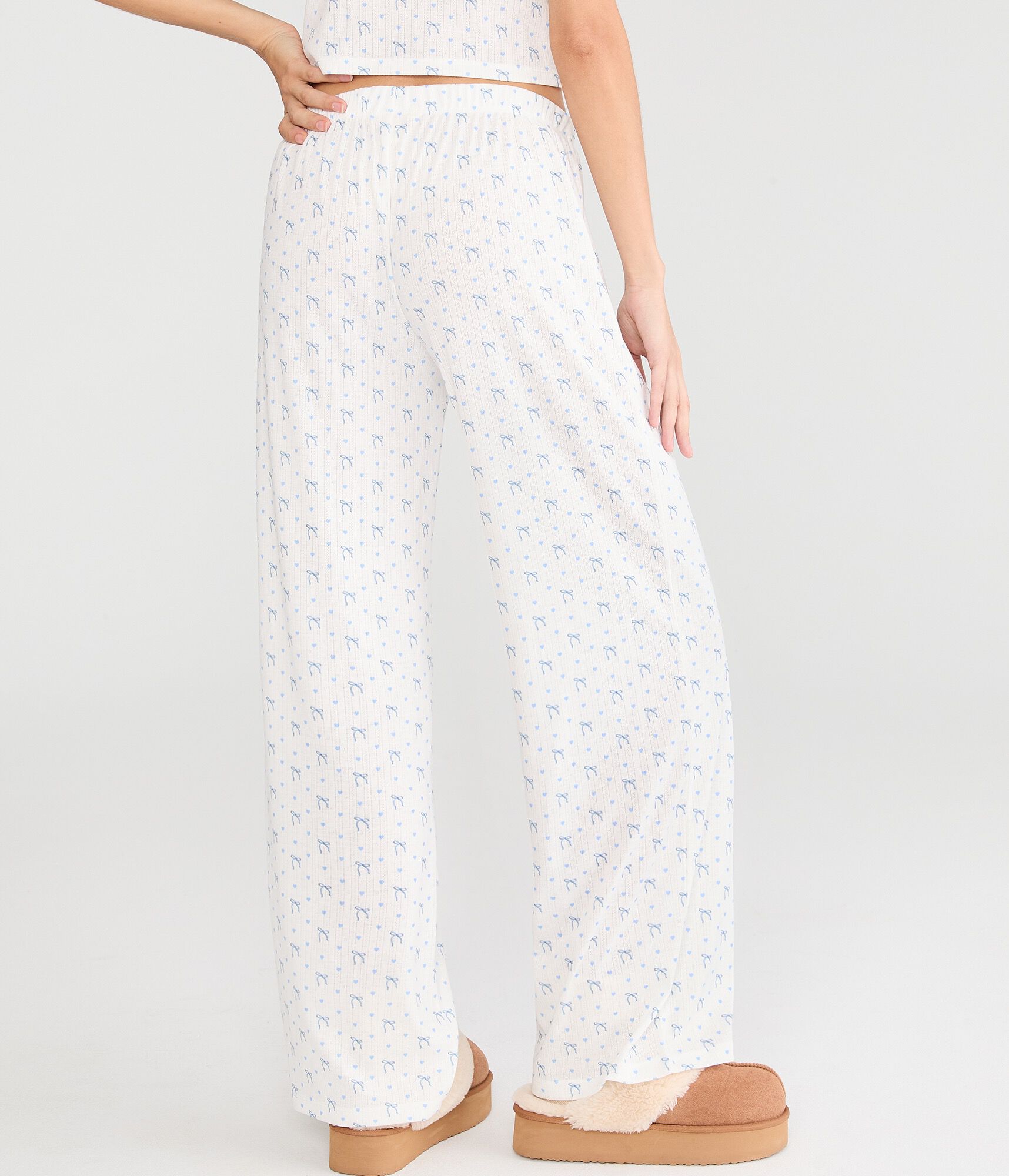 Printed Pointelle Sleep Pants