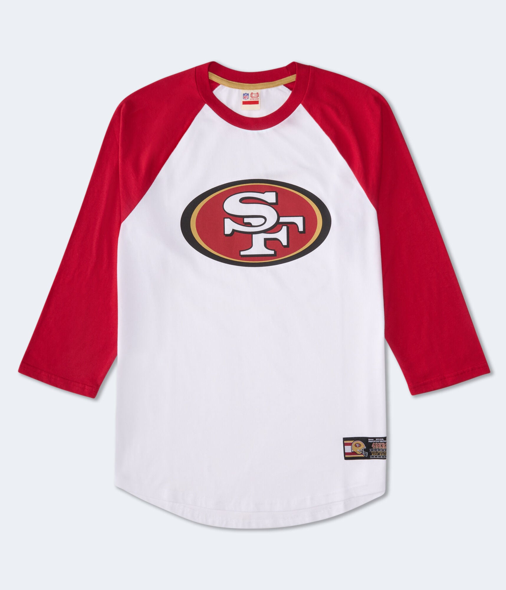 Simapak Women's Football Fans Athletic Raglan T-Shirt - White & Red, Large, Casual Sport Tee