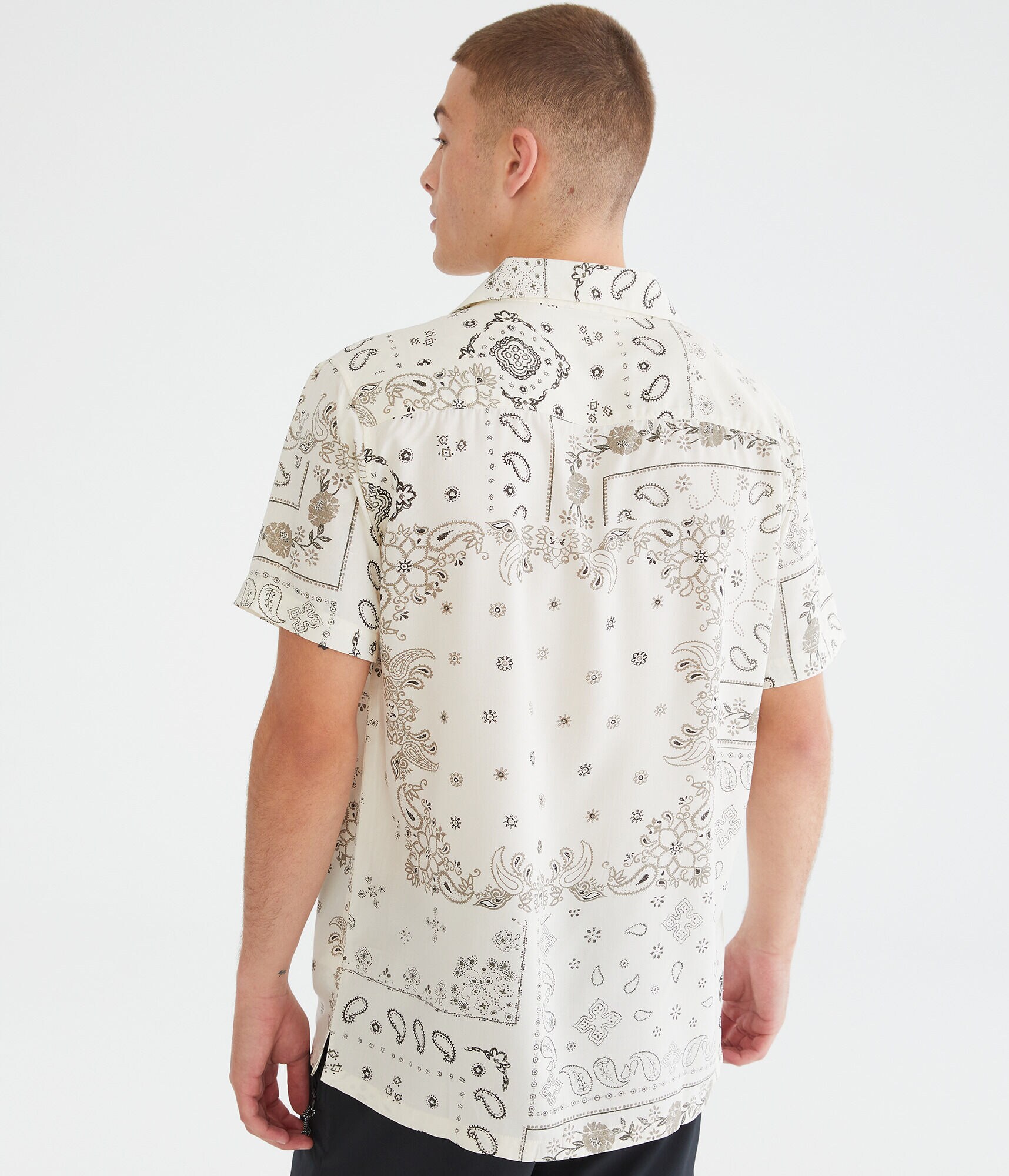 Bandana Print Button-Down Resort Shirt
