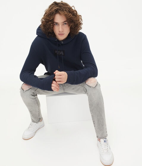 Aeropostale Letter Box Logo Pullover Hoodie Aeropostale Letter Box Logo Pullover Hoodie
