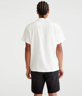 Short Sleeve Amalfi Coast Embroidered Linen Shirt