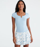 Buttery Soft Notch-Neck Tee
