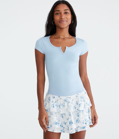 Buttery Soft Notch-Neck Tee Buttery Soft Notch-Neck Tee