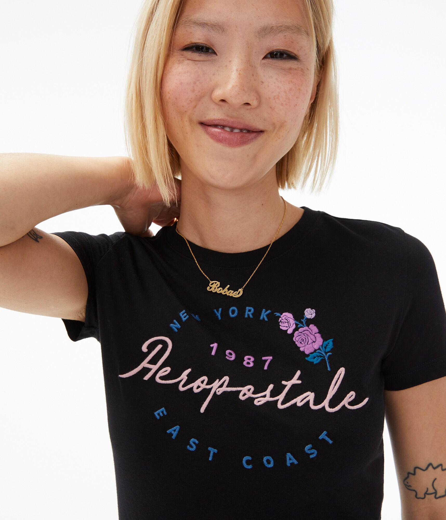 Aeropostale Rose Graphic Tee