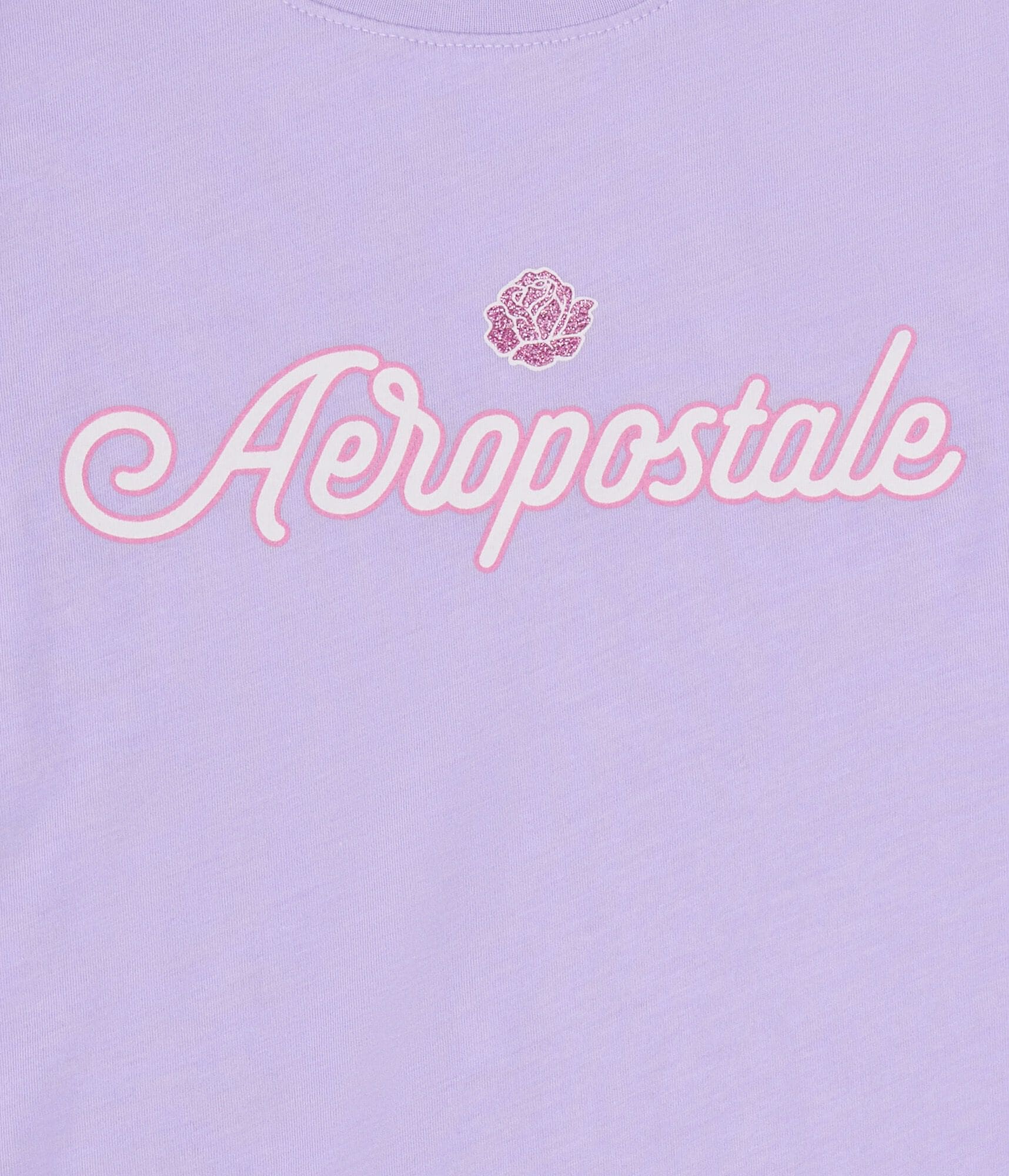 Aeropostale Glitter Rose Graphic Tee