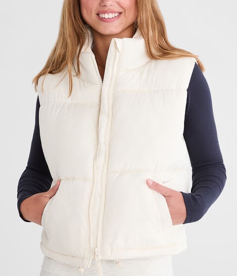 Lightweight Cropped Puffer Vest Lightweight Cropped Puffer Vest
