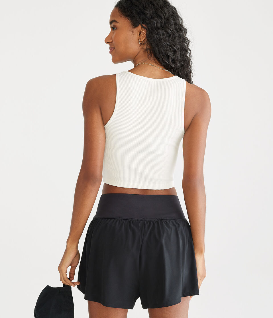 Seriously Soft Seamless Cropped Boat-Neck Tank