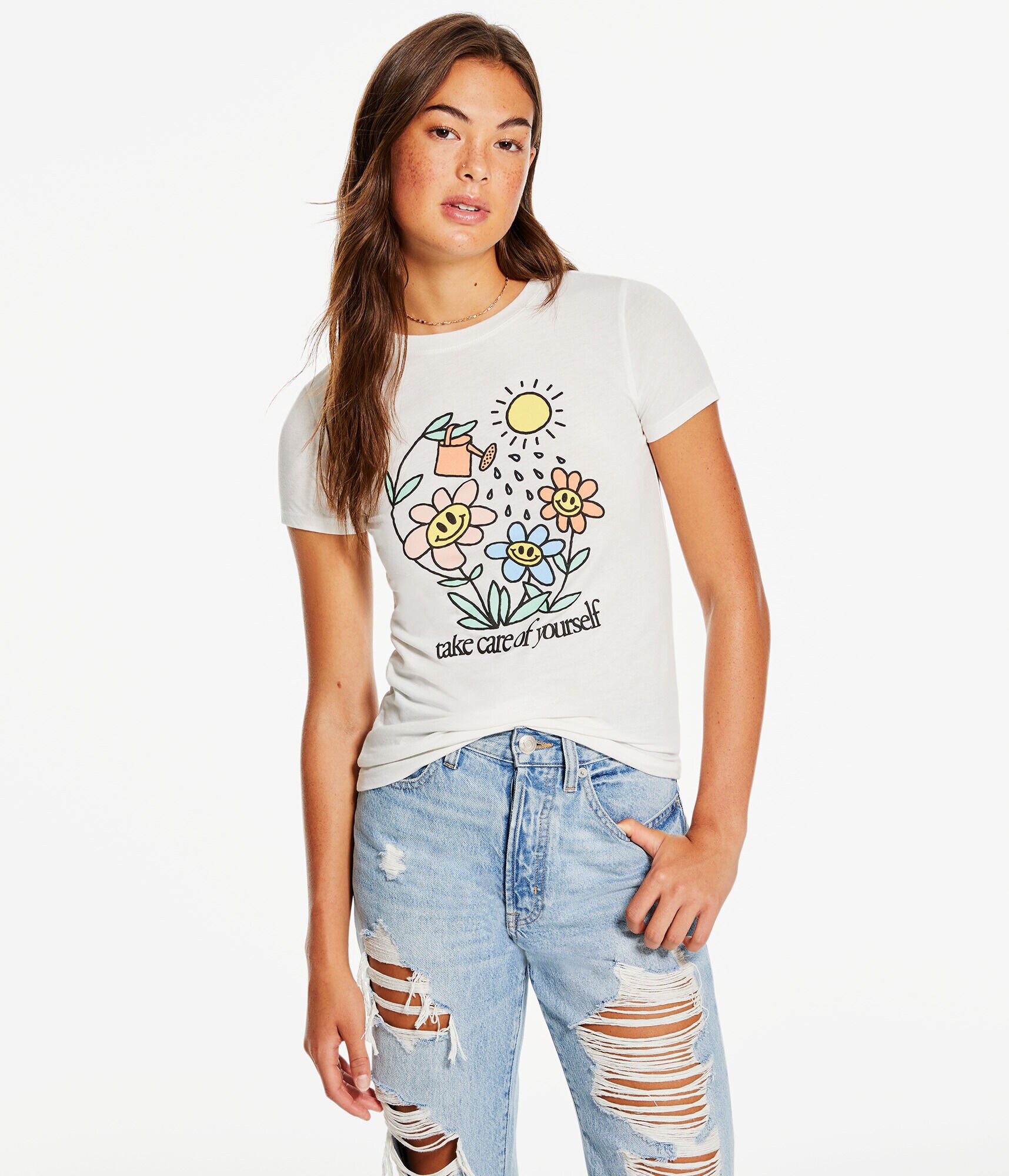 Take Care Daisies Graphic Tee