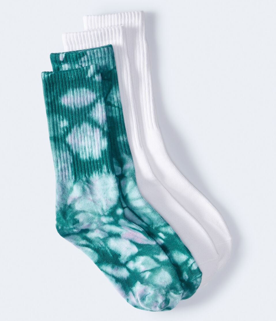 Tie-Dye & Solid Crew Sock 2-Pack