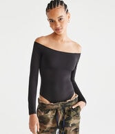 Long Sleeve Seriously Soft Sculpt Off-The-Shoulder Bodysuit