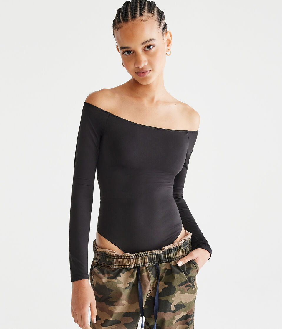 Long Sleeve Seriously Soft Sculpt Off-The-Shoulder Bodysuit