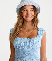 Floral Square-Neck Ruffled Fit & Flare Dress