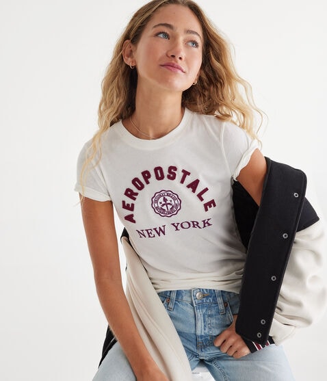 Aeropostale New York Appliqué Graphic Tee Aeropostale New York Appliqué Graphic Tee