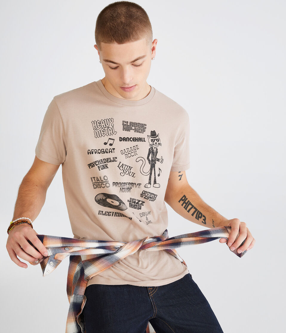 Music Cat Graphic Tee