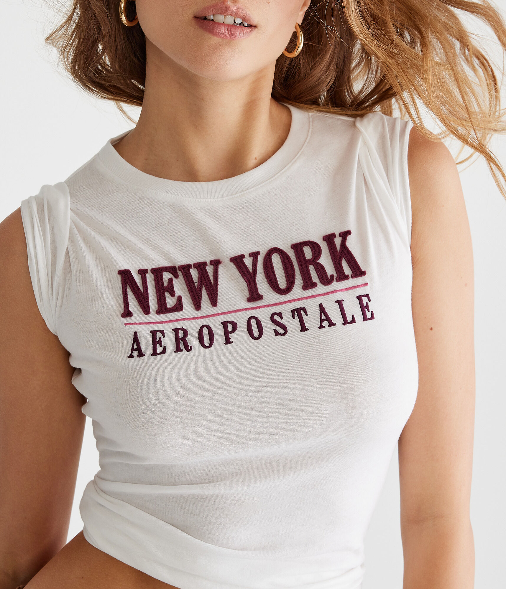 New York Aeropostale Appliqu&eacute; Graphic Tee