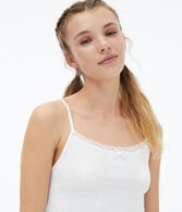 Y2K Lace-Trim Cropped Cami***