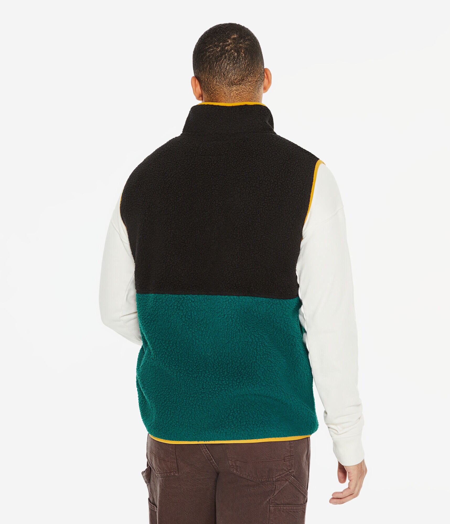 Colorblocked Sherpa Fleece Vest