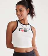Coca-Cola® by Aéropostale Cherry Coke High-Neck Cropped Tank