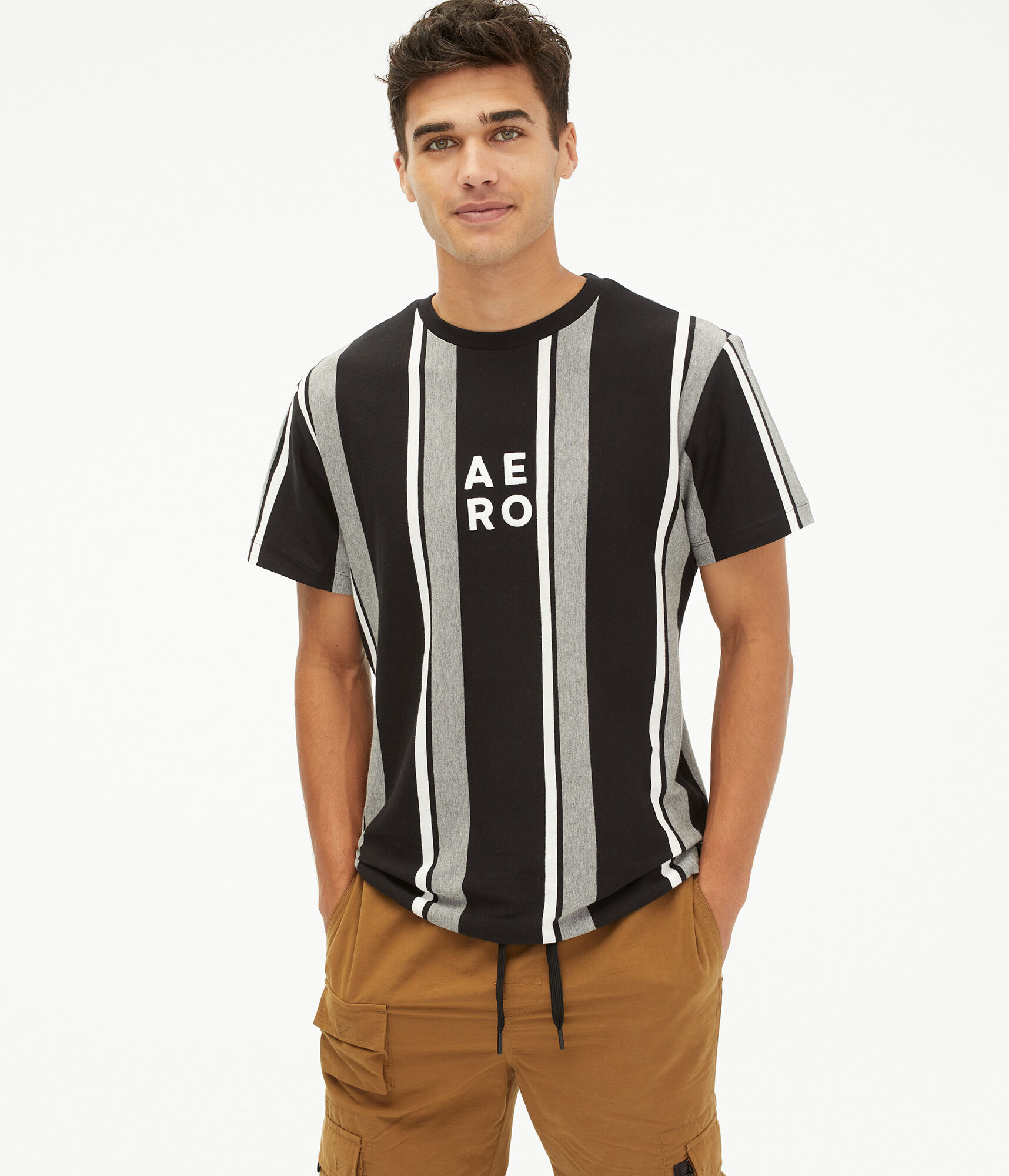Aero Vertical Stripe Graphic Tee