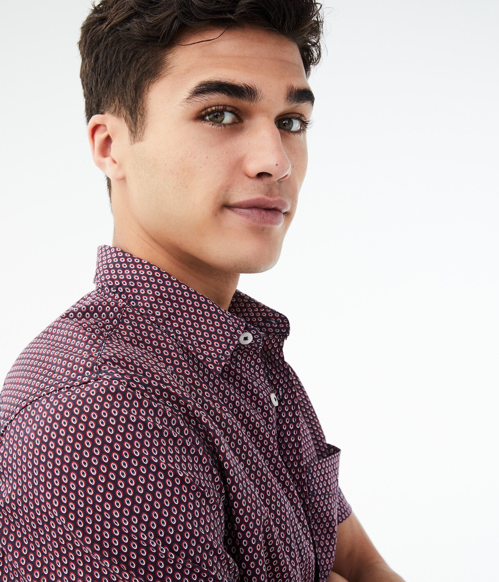 Geometric Button-Down Shirt