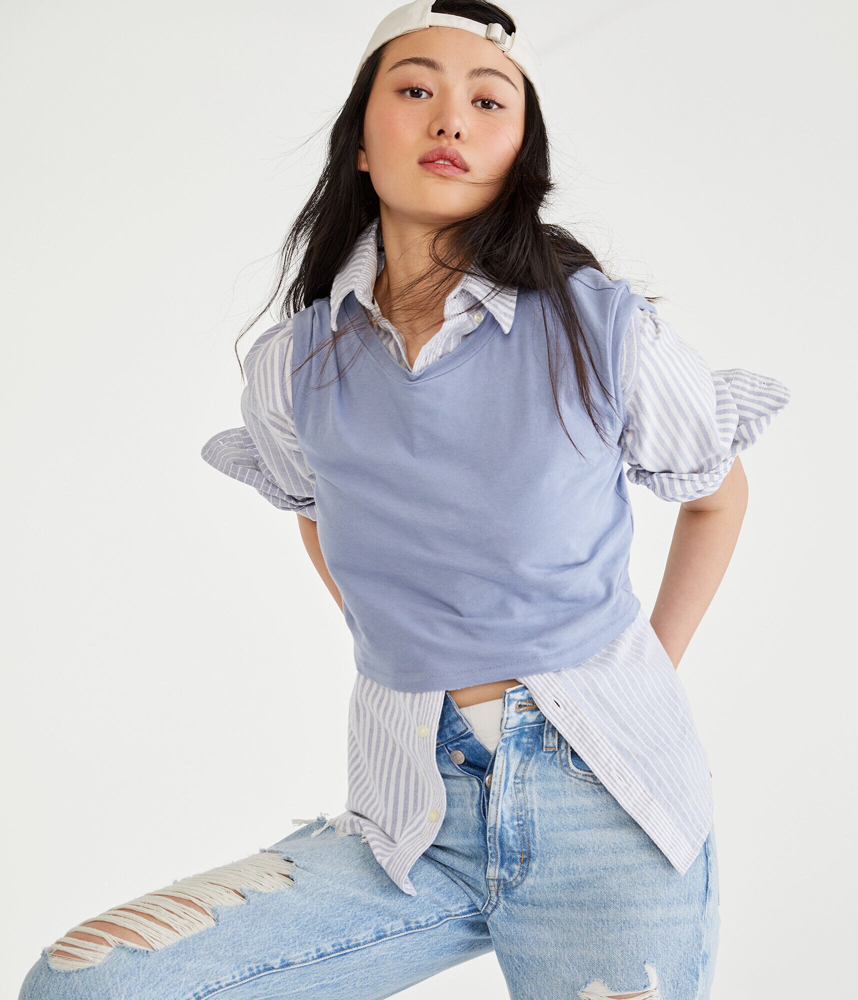 Solid Vintage Fit Crew Tee