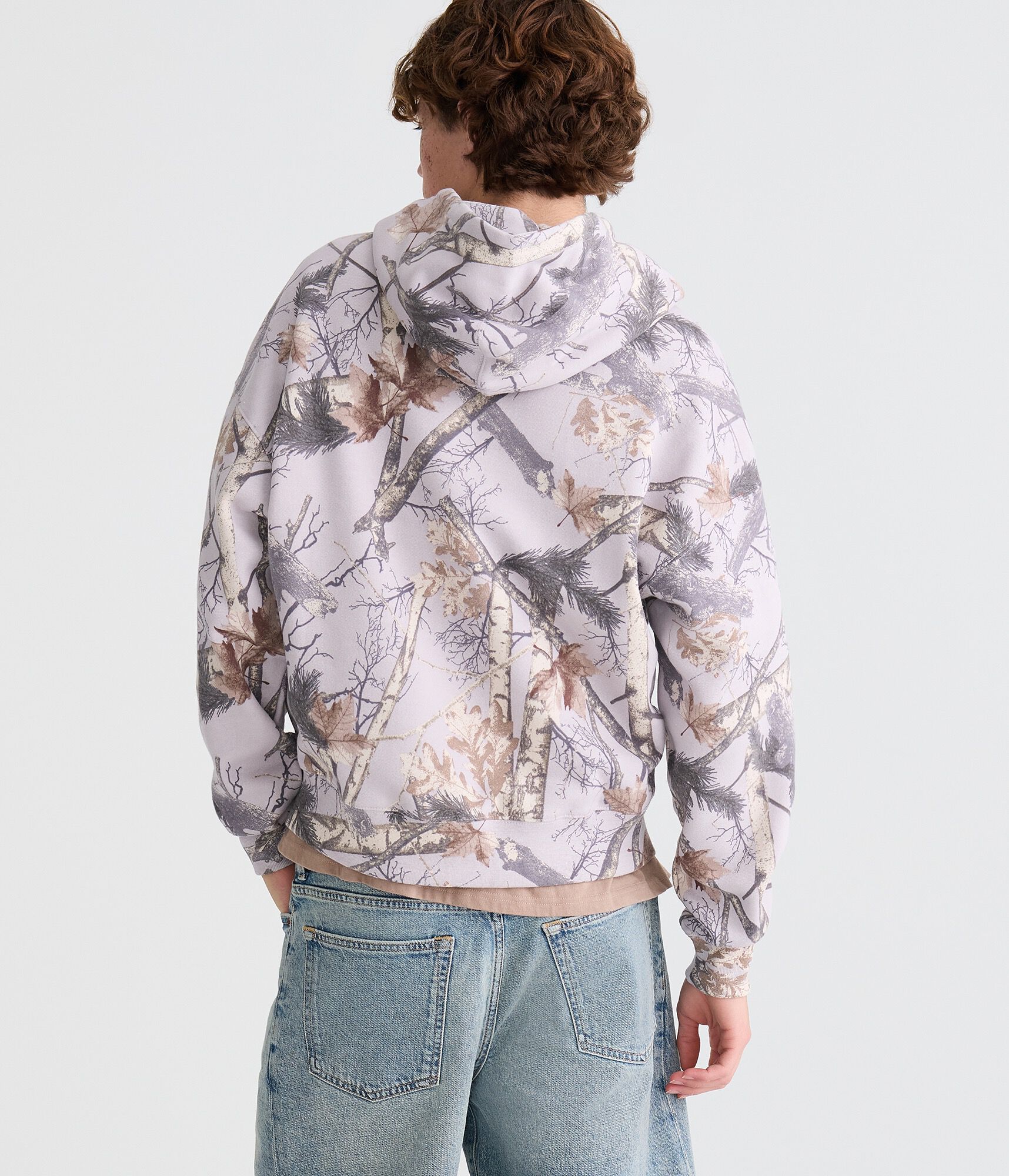 Cloud Soft Forest Camo Boxy Pullover Hoodie