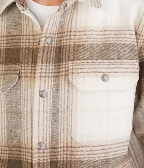 Brushed Plaid Flannel Shacket Brushed Plaid Flannel Shacket