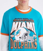 Miami Dolphins Super Bowl Relaxed Ringer Graphic Tee