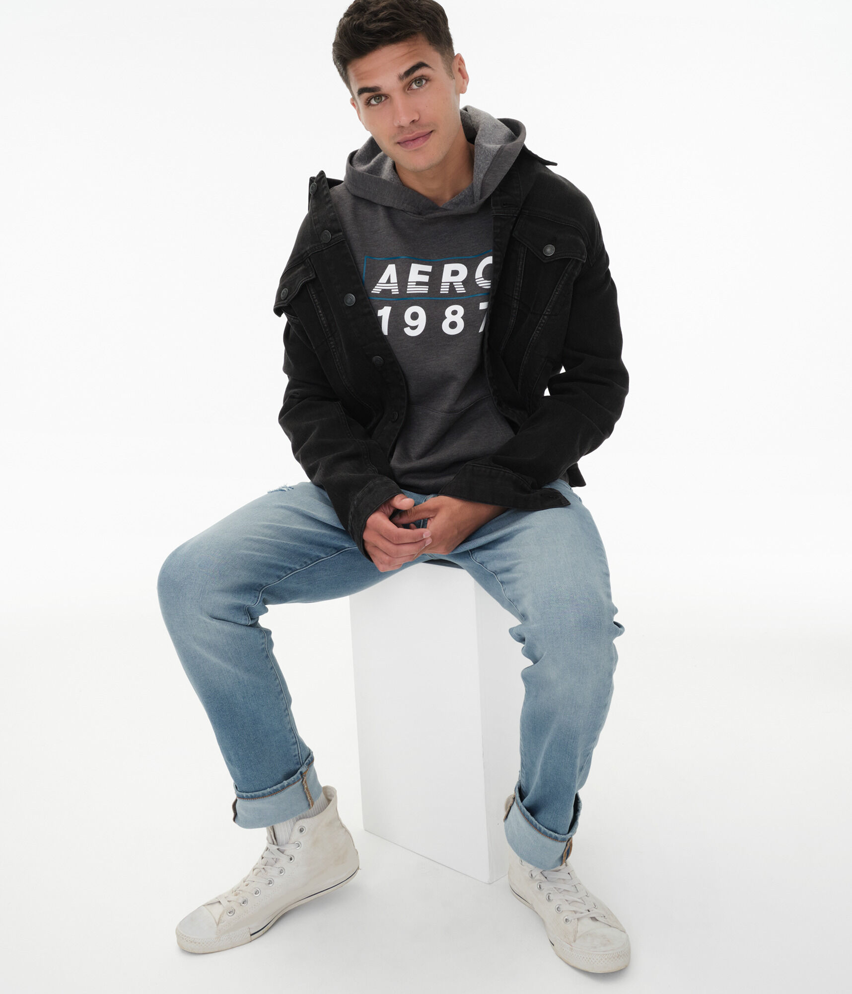 Aero 1987 Box Logo Pullover Hoodie