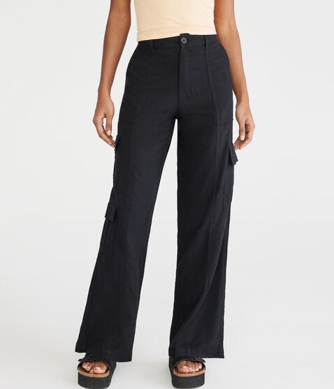 Linen Wide Leg Cargo Pants Linen Wide Leg Cargo Pants