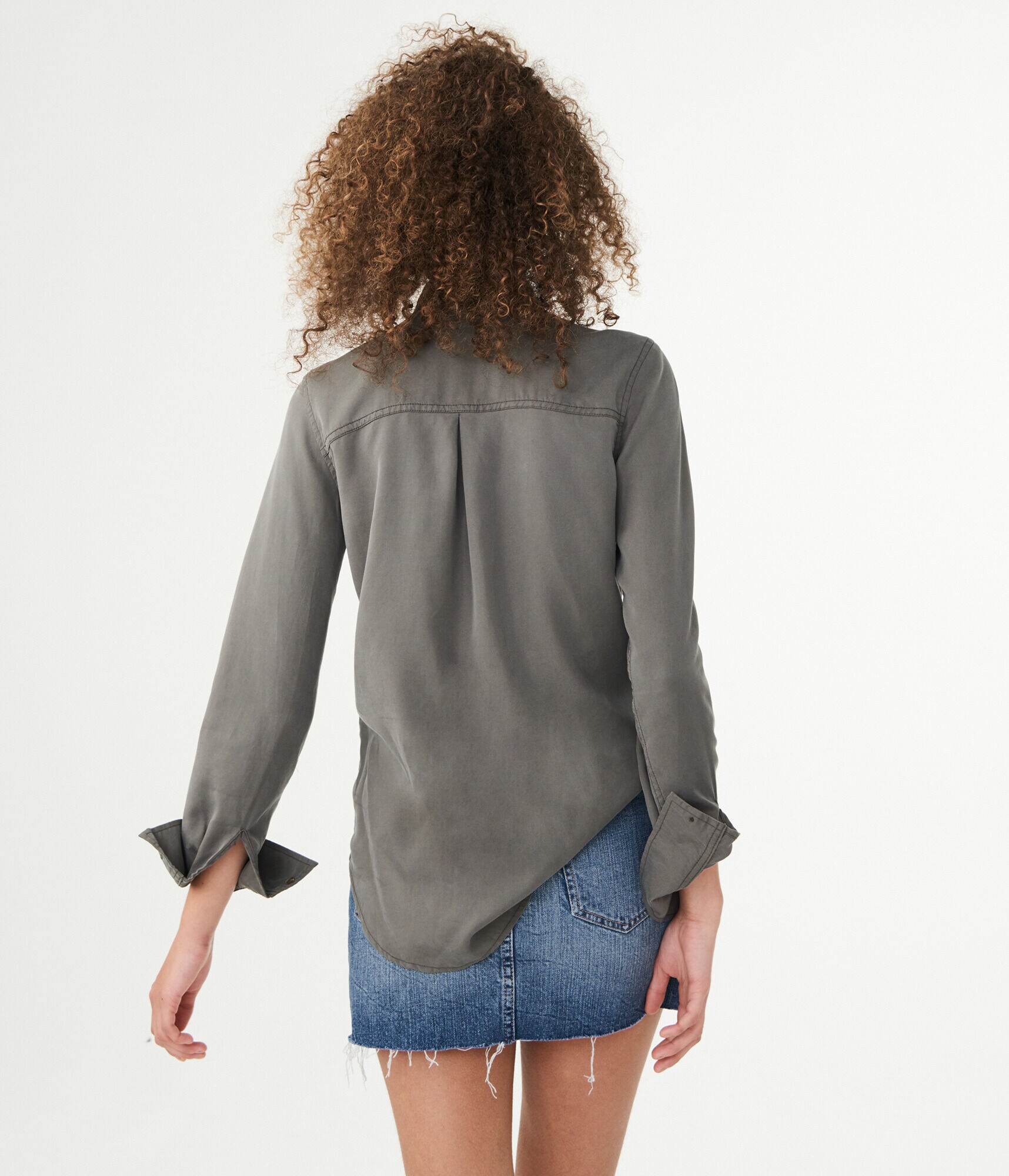 Long Sleeve Utility Button-Down Shirt