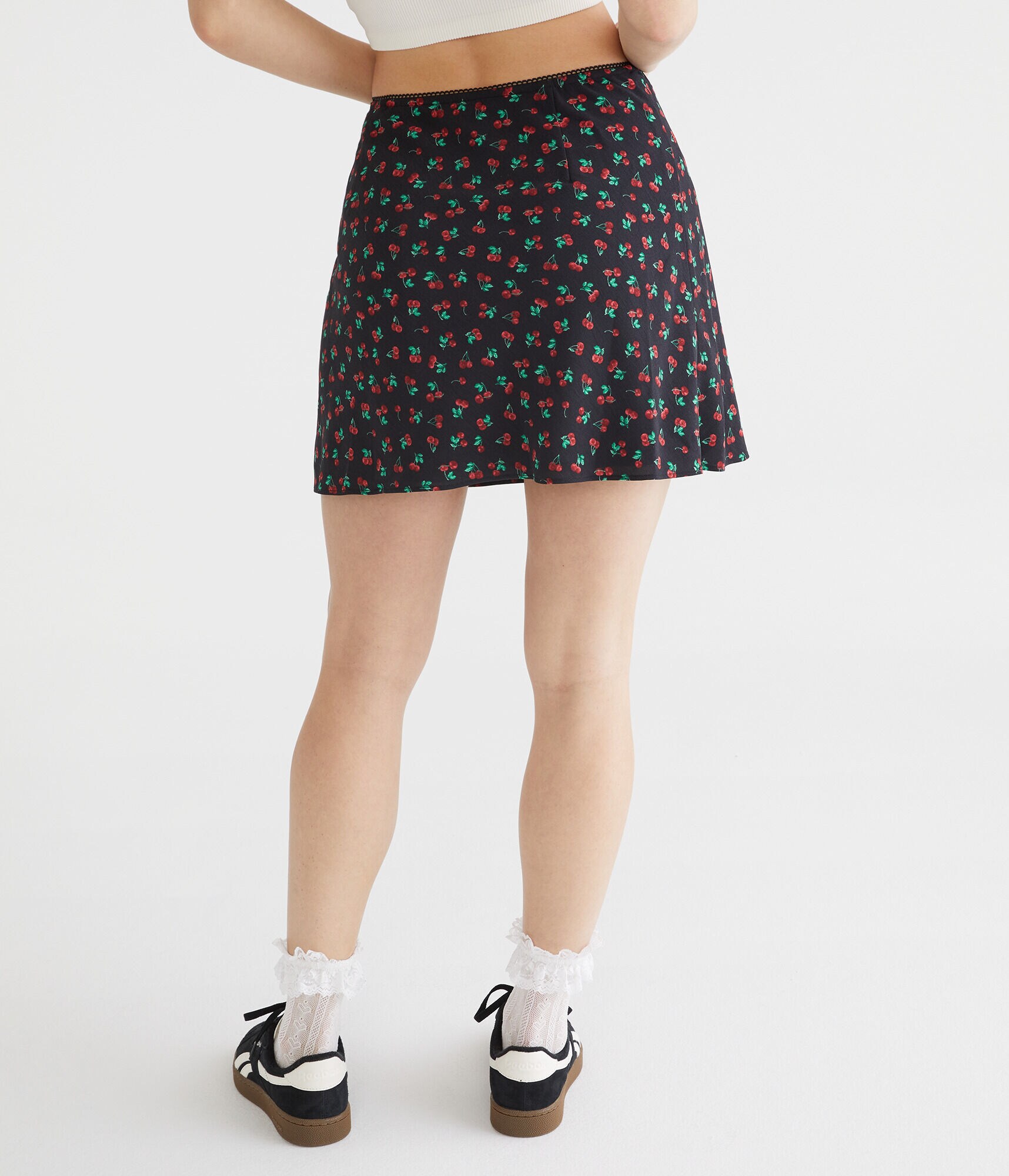 Cherry Print Mini Skirt