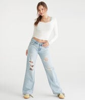 Low-Rise Baggy Wide Leg Lightweight Luxe Jean