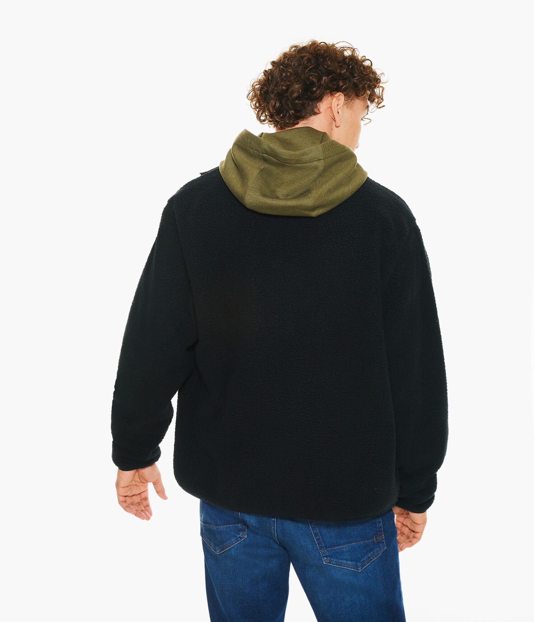 Sherpa Fleece Mock-Neck Jacket