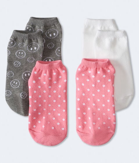 Smiley Polka Dots Ankle Sock 3-Pack Smiley Polka Dots Ankle Sock 3-Pack