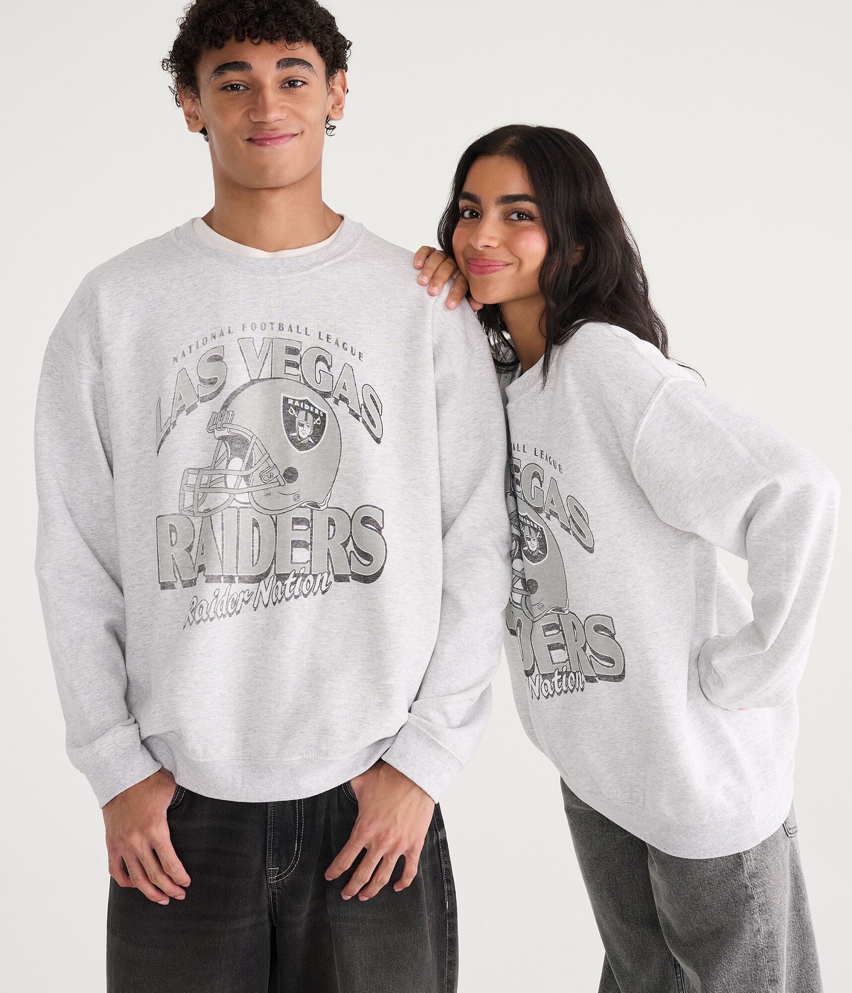 Las Vegas Raiders Helmet Crew Sweatshirt