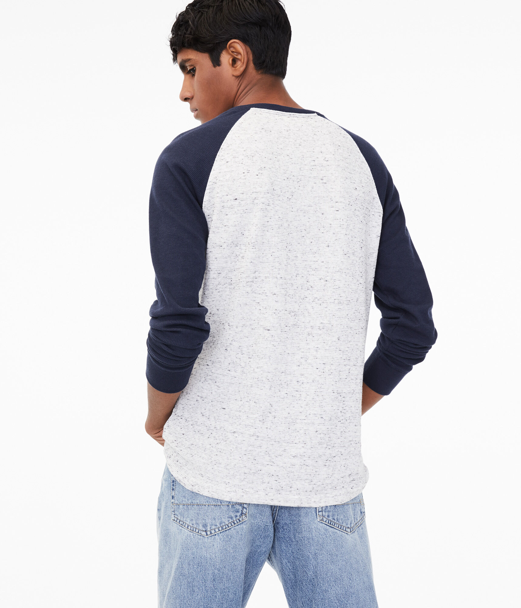 Long Sleeve Solid Thermal Henley Tee