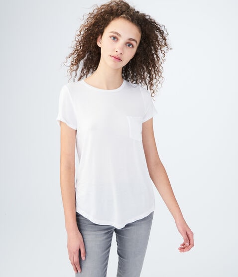 Seriously Soft Solid Pocket Crew Tee Seriously Soft Solid Pocket Crew Tee