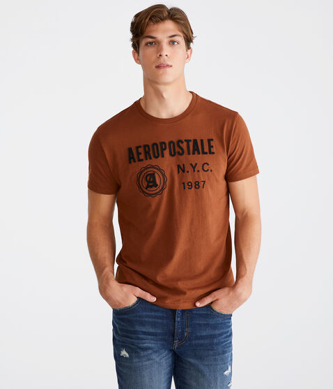 Aeropostale NYC 1987 Appliqué Graphic Tee Aeropostale NYC 1987 Appliqué Graphic Tee