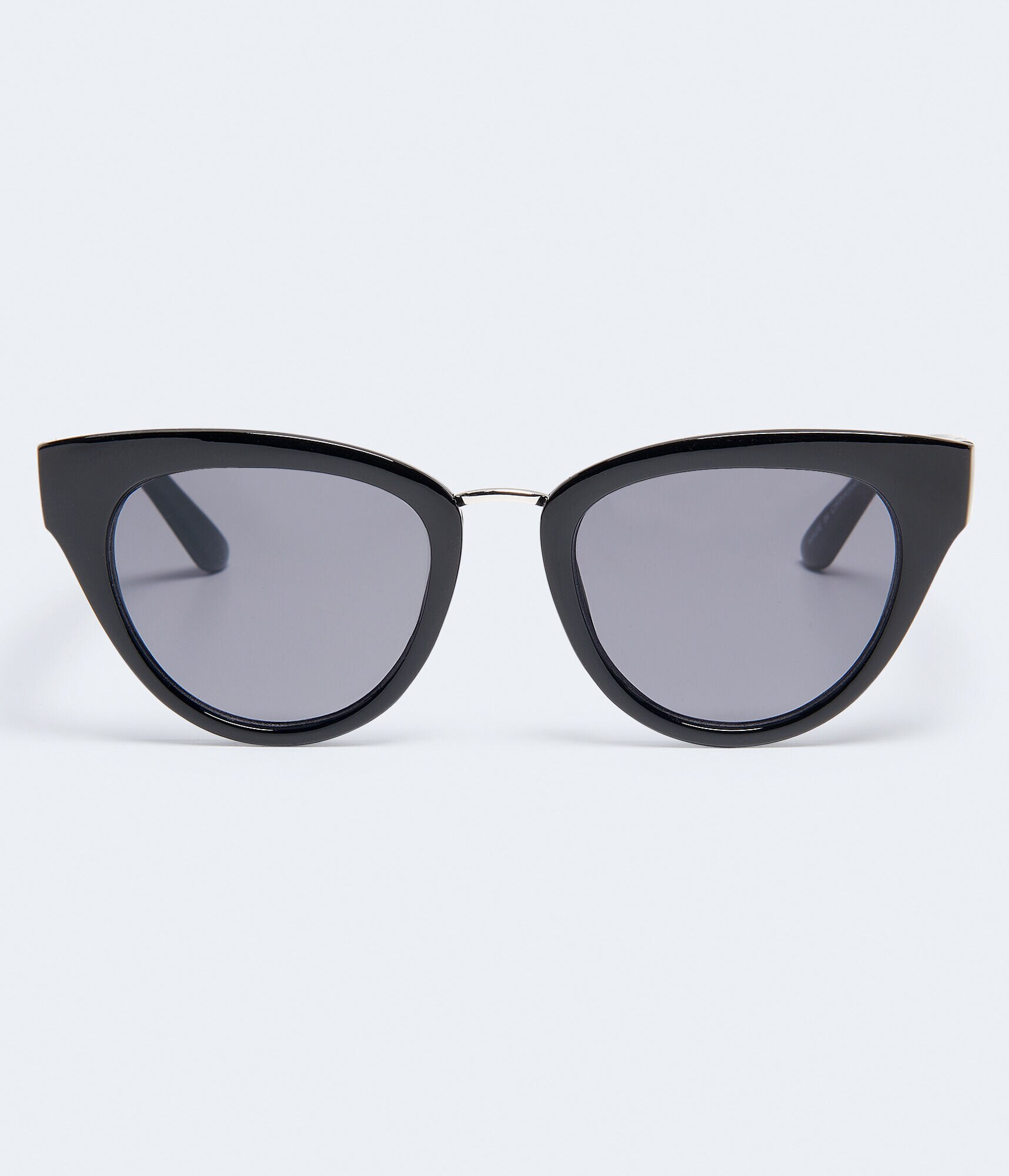 Solid Plastic Cateye Sunglasses