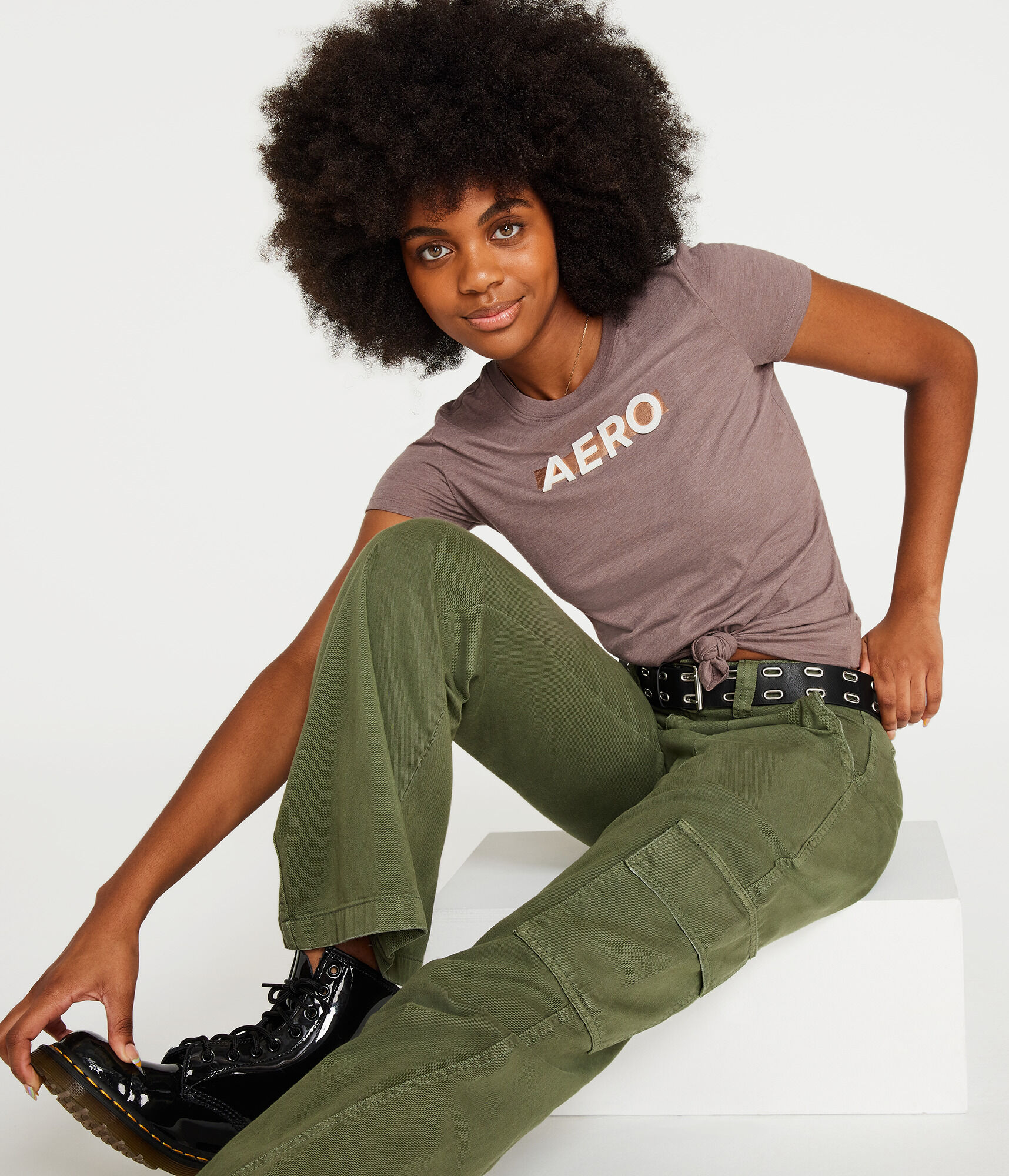 Aero Box Logo Foil Appliqu&eacute; Graphic Tee