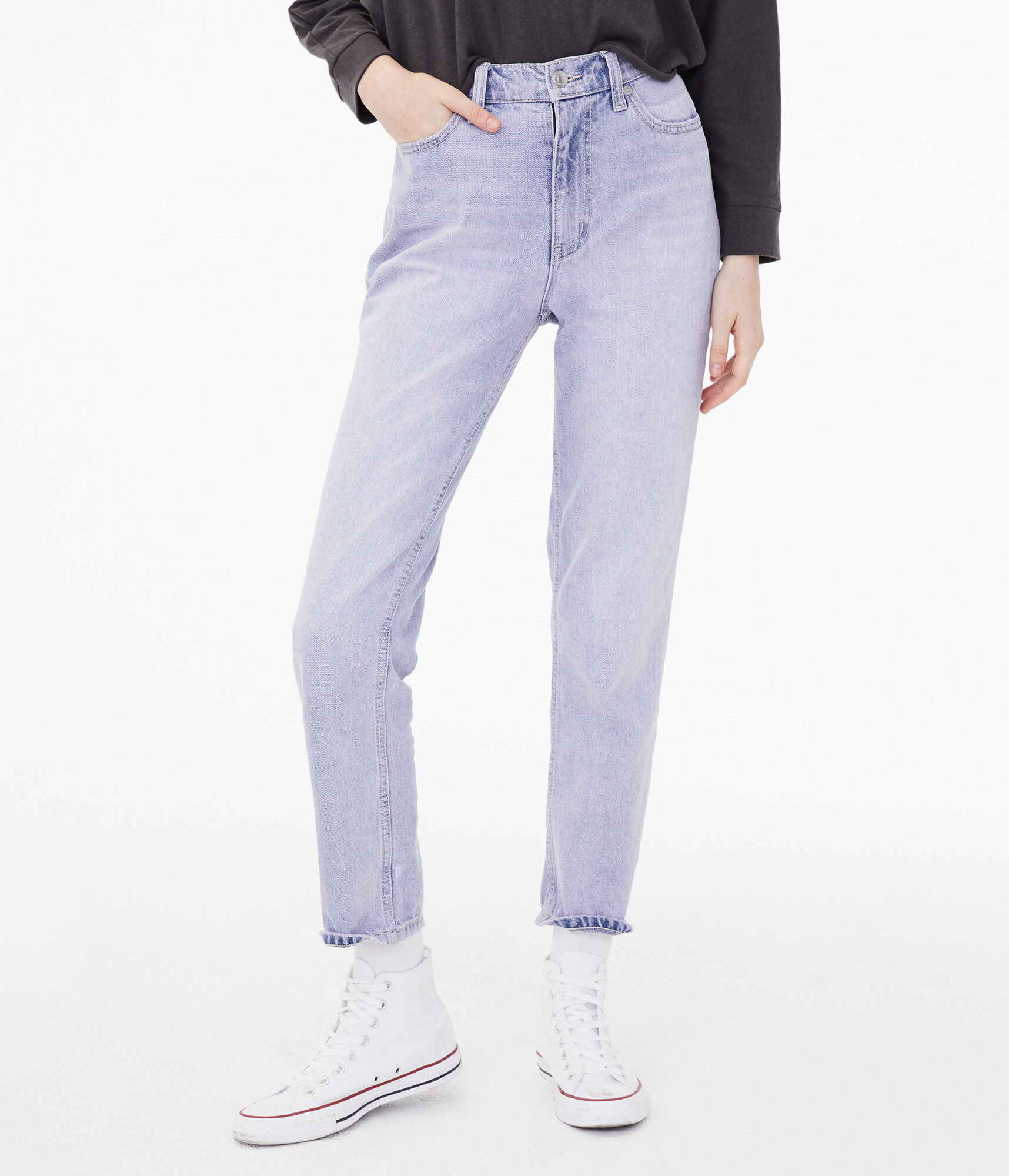 Real Denim High-Rise Ankle Mom Jean